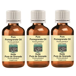 Devprayag Pure Pomegranate Oil (Punica granatum) Natural Therapeutic Grade Cold Pressed (Pack of three) 100ml X 3 (10 oz)