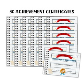 Writing Certificate of Achievement 30pk 6x9” Cardstock Essay Excellence Best Writer Recognition Creative Most Improved Themed