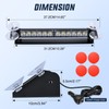 Nilight 12LED Traffic Advisor Strobe Light Bar White Emergency Warning