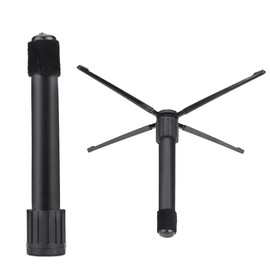 Flute Clarinet Oboe Stand Folding 4 Leg Holder Storage Portable Lightweight Metal + Plastic Material Black Color