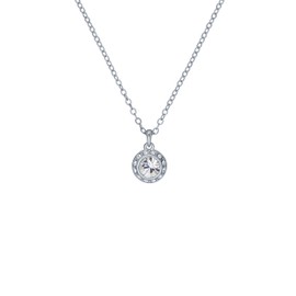Ted Baker Soltell Solitaire Sparkle Crystal Necklace For Women (Silver Tone/Crystal)