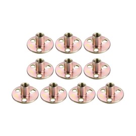 sourcing map Pack of 10 5/16 Inch x 36 x 2.5 mm Brad Hole T-Nut ,Carbon Steel Round Base Tee Nut
