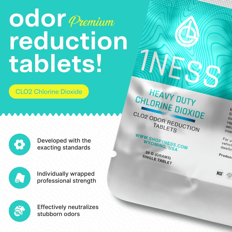 1ness Professional Premium Extra Strength Chlorine Dioxide Odor Neutralizing Kit