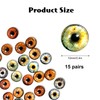 30PCS Craft Eyes Round Design for DIY Projects, Glass Eyes