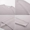 GRACE KARIN Women Long Sleeve Fall Knit Sweater, Crewneck Gray