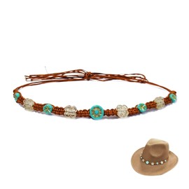 Nemokamai Cowboy Hat Bands for Men Women, Braided Hatbands Belt for Straw/Sun/Beach Hats