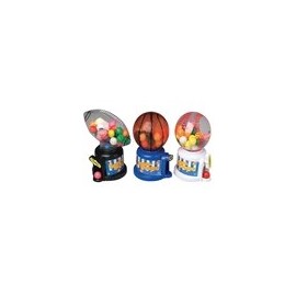 Kidsmania Dubble Bubble Assorted Hot Sports Gum Ball Dispenser Candy-Filled Dispensers, 1.4 oz., Pack of 12