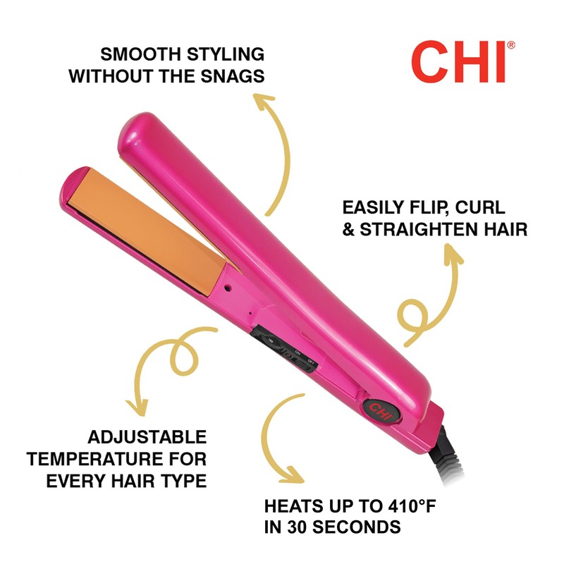 CHI Tourmaline Ceramic Flat Iron, Hair Straightener For An Even