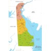 Delaware ZIP Code Map with Counties - Standard - 55.25
