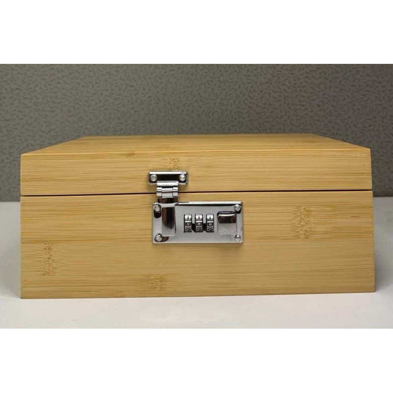 Urban Sombrero Bamboo Stash Box by MustStash, with Combination Lock