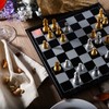 KOKOSUN Magnetic Chess Set with Folding Chess Board Gold and