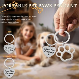 Werncy Pet Memorial Keychain, Memorial Gift for Widowed Cats and Dogs, Keychain for Cats and Dogs