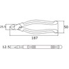 Victor Plus ZV80-175 Strong Eccentric Nippers (Thin Blade) / 6.9
