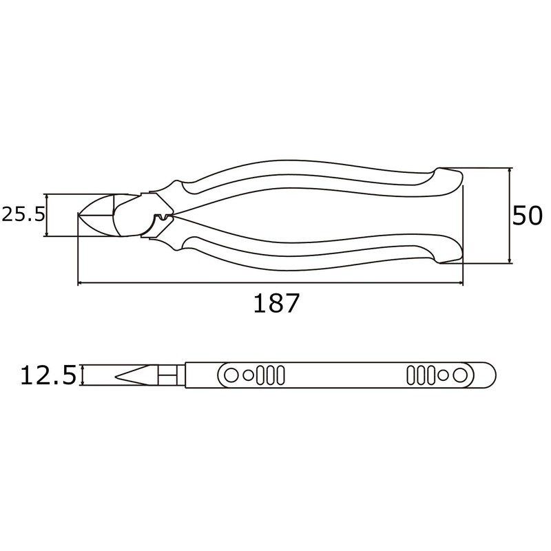 Victor Plus ZV80-175 Strong Eccentric Nippers (Thin Blade) / 6.9