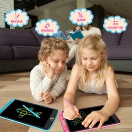 Electight 3pcs 10 Inch LCD Writing Tablet, Colorful Doodle Scribbler Pad with Lock & Delete Function, Drawing Board Learning Gift & Educational Toys for Kids Age 3-9 Year Old Girls Boys