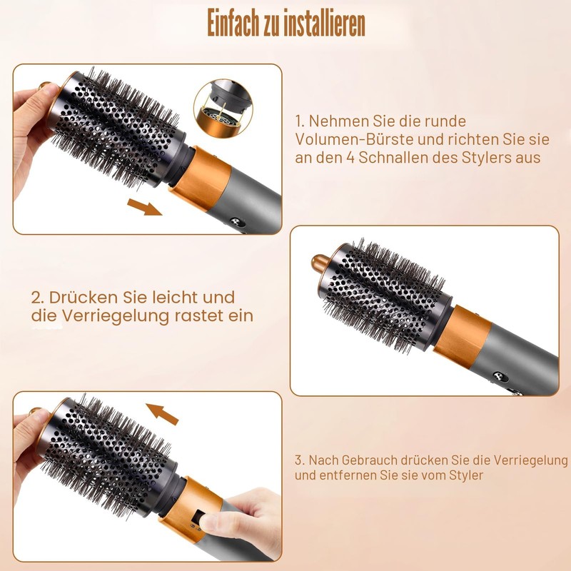 Chuancheng Upgraded Large Round Volume Brush for Dyson Airwrap HS01