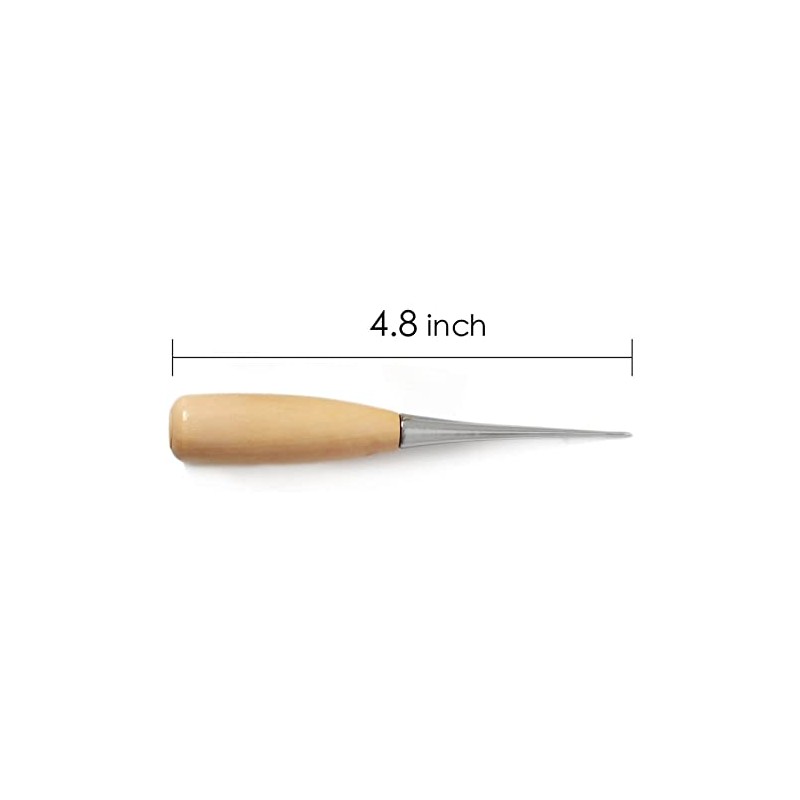 Fdit 12 Piezas Kit de Herramientas para Coser Cuero, Agujas