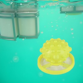 1Pc Yellow Pet Hair Remover for Laundry Reusable Hair Catcher,Pet Hair Remover Laundry， Laundry Float Trap Mesh Bag Washing Machine Hair Filter Washer Portable Hair Remover Washing Balls Lint Remover