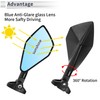 RATCHROLL 1 Set Universal Motorcycle Rear View Mirrors Adjustable Bar