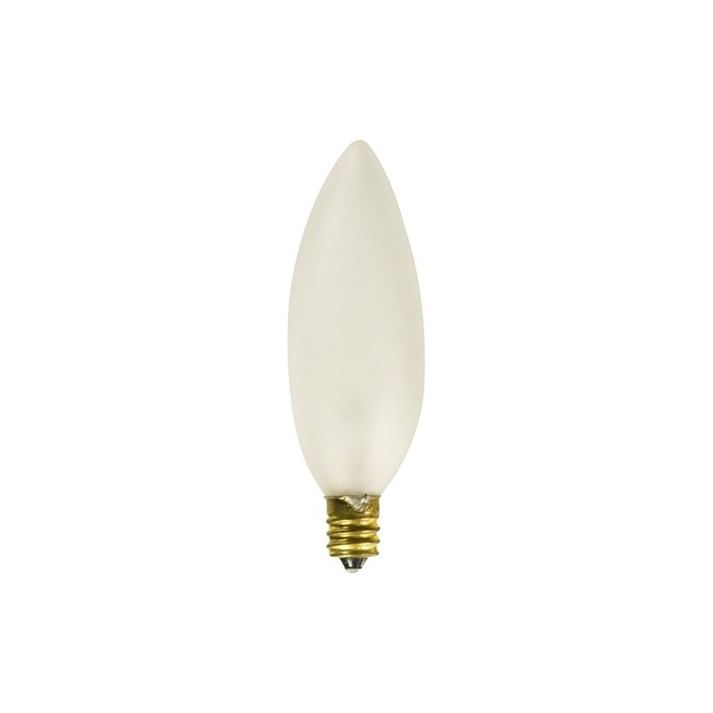 Satco Products S3785 120-Volt 25B9.5 Candelabra Base Frost Light Bulb