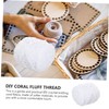 Tofficu 2rolls Soft Coral Fleece Knitting Yarn Replaceable Multi-Function Crochet
