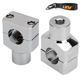 LKV Motorcycle Universal 1" 25MM Handlebar Riser Clamp Increase Handlebar Height Compatible with Harley Dyna Sportster Kawasaki Suzuki Yamaha Honda Shadow