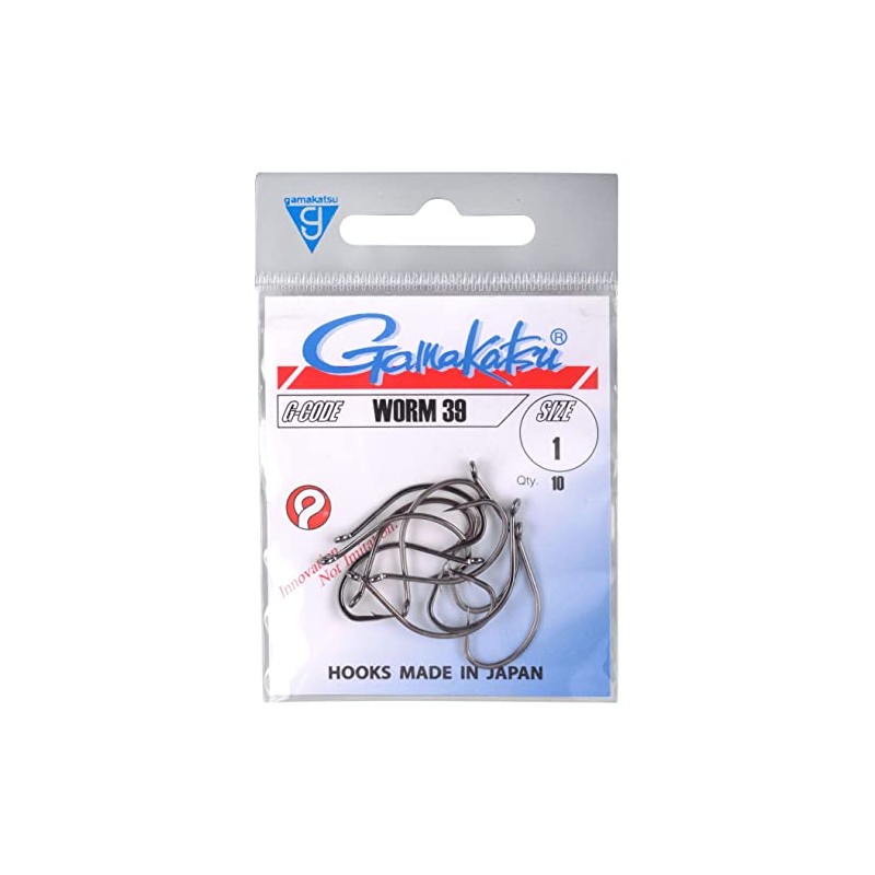 Gamakatsu Hook Worm 39 - Dropshot Fishing Hooks for Drop