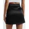 Zeagoo Mini Skirts for Women Stain Silk Skirts Black Skirts