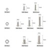 TUPARKA 200Pcs Nuts and Bolts Set Machine Screw and Nut