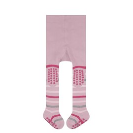 FALKE Unisex Baby Multi Stripe B Ti Cotton Grips On Sole 1 Pair Tights, Pink Rosewater 8666, 12-18 months