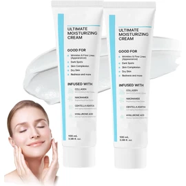 LUSCOR 2PCS Crema hidratante definitiva con fórmula juvenil,Crema Hidratante con Niacinamide，Crema Hidratante Facial，100ml Fórmula Juvenil, Hidratante Facial para Pieles Secas, Opacas y Desiguales，Apto para todo tipo de piel