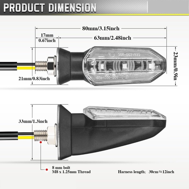 Janice Rear Short Tail Tidy Fender Eliminator LED Turn Signal
