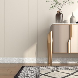 FunStick Pearl White Glitter Wallpaper Border Peel and Stick White Wall Border Trim Self Adhesive Sparkle Glitter Contact Paper Removable Fabric Wallpaper Borders for Bathroom Mirror Border 3.9"x200"