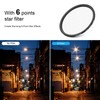 ARTCISE 77mm Star Filter 6 Point Cross Screen Lens Filter