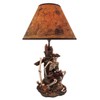 Zeckos 21-Inch High Caribbean Pirate Skeleton Table Lamp with Treasure