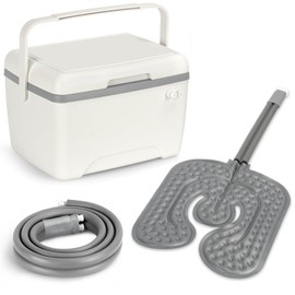 Ice Therapy Machine for Knee Surgery Recovery Cold Therapy Machine Ice Machine with Timer, Leak-Proof Knee Pads Adjustable Straps, Quiet Pump