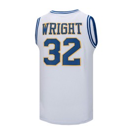 OTHERCRAZY McCall #22 Wright #32 Crenshaw High School Basketball Jersey S-XXXL (32# White, X-Large)