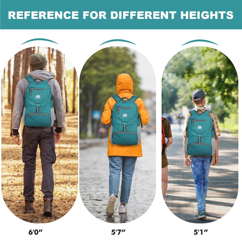 Minicoco Lightweight Hiking Backpack Foldable Backpack Ultra Light Unisex Daypack