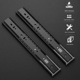 Ravinte 12 Inch Soft Close Drawer Slides 5 Pairs 10 Pack Black Full Extension Ball Bearing Drawer Glide Side Mount