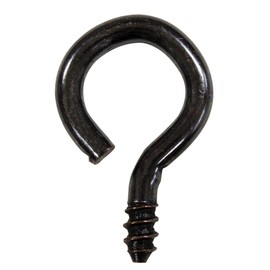 Wake Sangyo ML-698 Dowel Hook, Screw-In Type, Black, 0.2 inches (5 mm), Shelf, Books, Fall Prevention, Pack of 2