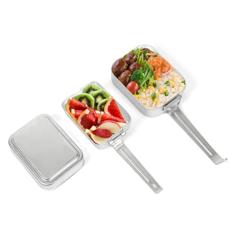 Outdoor Mess Tin Kit Aluminum Camping Cookware Set Lunch Box