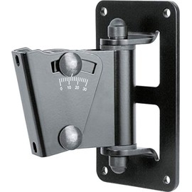 K&M König & Meyer 24471.000.55 Speaker Wall Mount | Surround Sound Wireless Home Theater | Single Speaker Bracket | Adjustable Swivel and Tilt | Multipurpose Holds Up to 33 lbs | German Made | Black