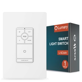 Lumary 3 Way/Single Pole Dimmer Light Switch (Only Support Lumary Recessed Lighting), 120V 10A Wall Switch for Brightness/RGB/CCT/Scenes Adjustment, Neutral Wire Required