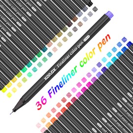 Koilox Koilox Fineliner Stifte Set, 36 color Spitze 0,4 mm Filzstift Stifte feiner Spitze zum Zeichnen und Schreiben von Skizzen, Journaling, Notizen, Comics, Malbuch Comics, Malbuch