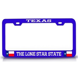Custom Brother - Texas The Lone Star State Texas Metal Car SUV Truck License Plate Frame Bu k42