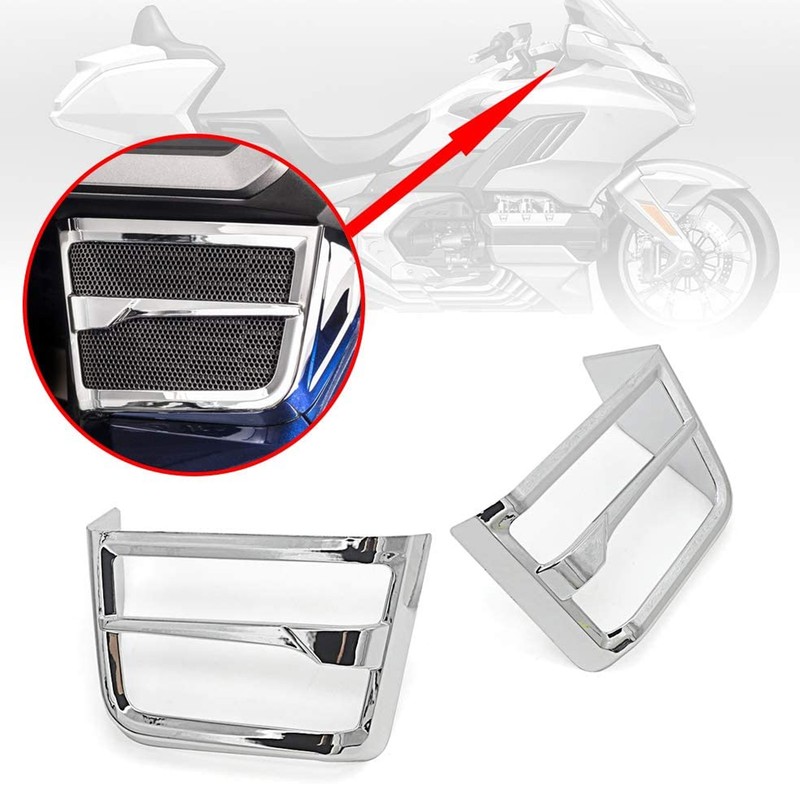 2Pcs Motorcycle Front Speaker Grille Accent Cover Trim Replacement for