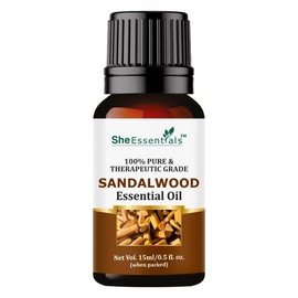 Generic Organic Mysore Sandalwood Essential Oil for Face, Skin, Chandan Fragrance Aroma Therapy -, Relaxation and Relieve Stress Diffuser 15 ml Pack of 1
