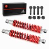 Front Shocks Absorber Red Spring & Bolt lock Nut Compatible