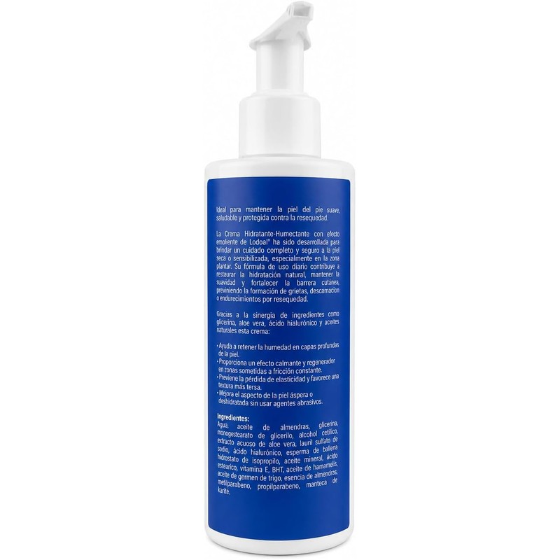 Crema para Pies Hidratante Humectante, y Piernas, Lodoal, con Ácido