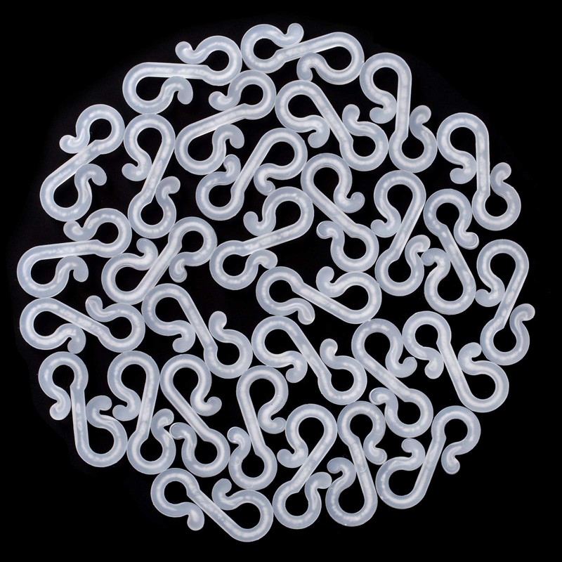 LIHAO Gutter Hooks 100 PCS Christmas Lights Hooks S-Shaped Gutter